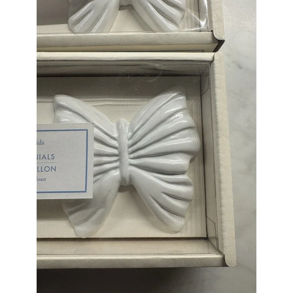 Pottery barn Kids Butterfly Finials, Set Of 2